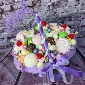 Basket with sweets